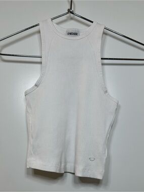 Gymshark Ribbed Crop Tank Top | White | XS